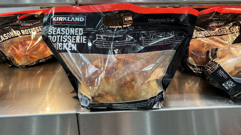 Kirkland Signature rotisserie chickens at Costco