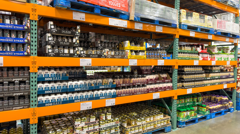 Costco aisle with products