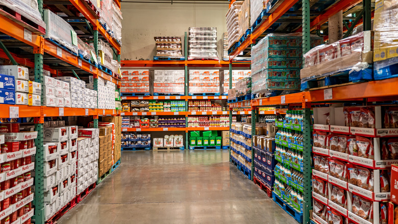 Aisle in Costco store