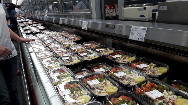 Fresh packaged salads at Costco