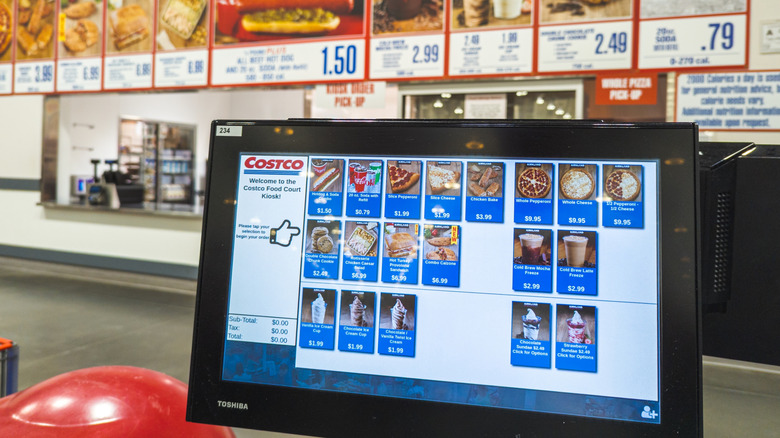 Costco food court self serve kiosk