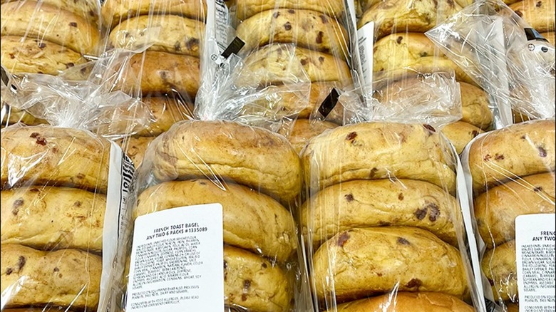 Sleeves of French toast bagels from Costco