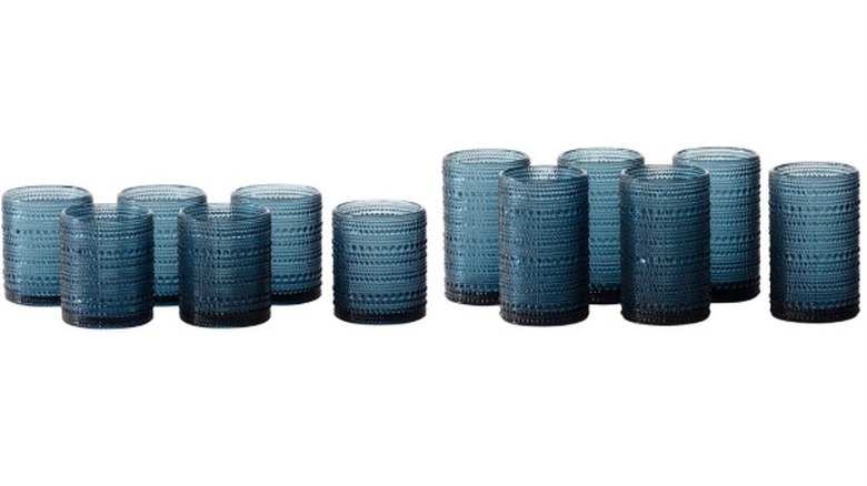 A full 12 piece set of Jupiter by Fortessa DOH and beverage glasses