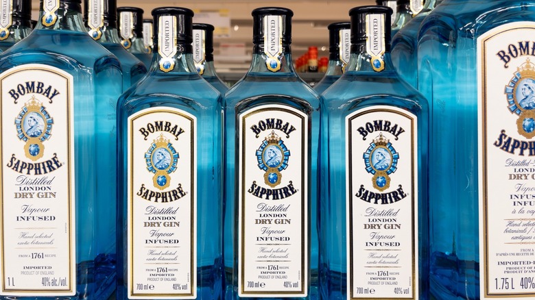 Bottles of Bombay Sapphire London Dry Gin