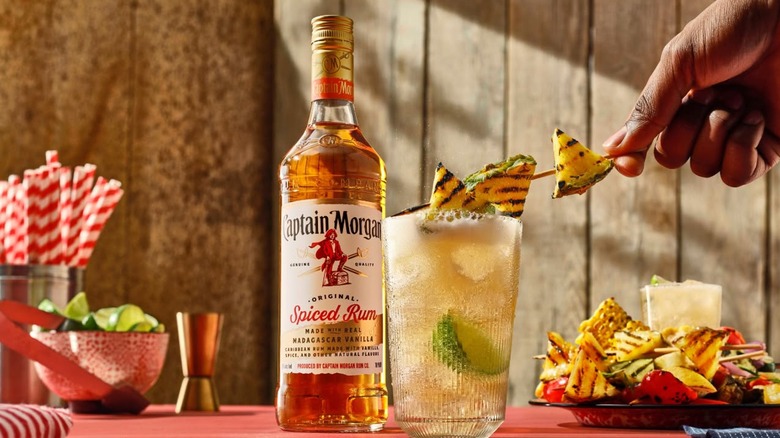 Captain Morgan rum and cocktail
