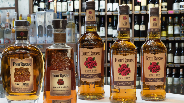 Bottles of Four Roses Bourbon
