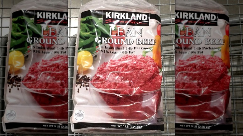 bag of Kirkland Signature Lean Ground Beef