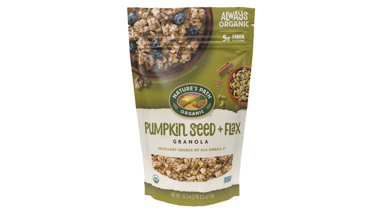 A bag of Nature's Path Organic Pumpkin Seed + Flax Granola