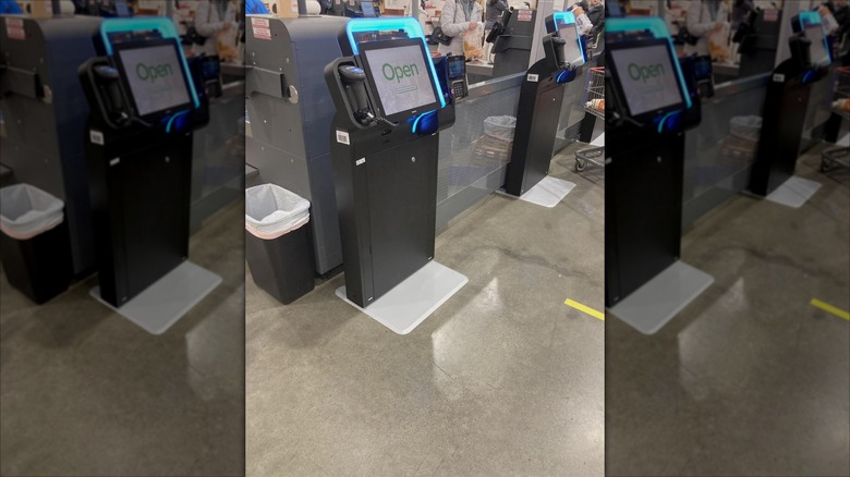 A self-service automated pay station at a Costco warehouse in Issaquah, Washington