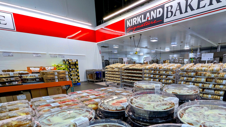 Costco's bakery with goods in plastic containers