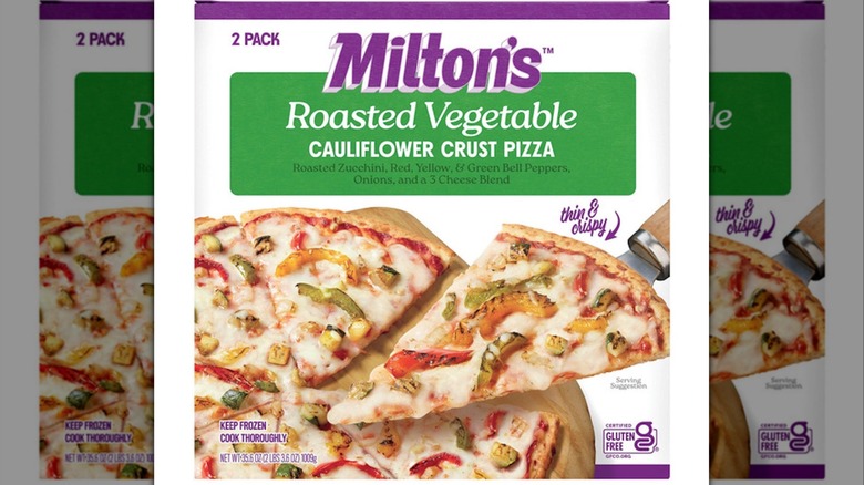 Milton's Roasted Vegetable Cauliflower Crust Pizza product image on white background