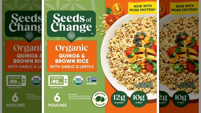 Seeds of Change Organic Quinoa & Brown Rice with Garlic & Lentils product image on white background