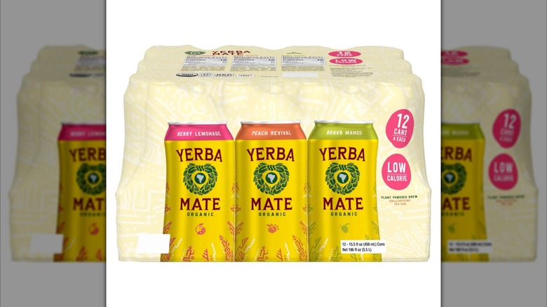 Guayakí Organic Yerba Mate Tea Variety Pack of drinks on white background