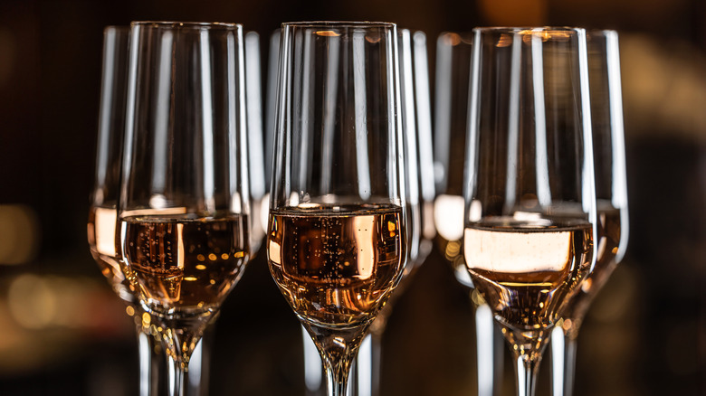 Glasses of prosecco