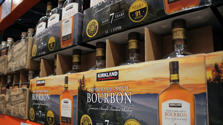 Boxes of Kirkland Bourbon
