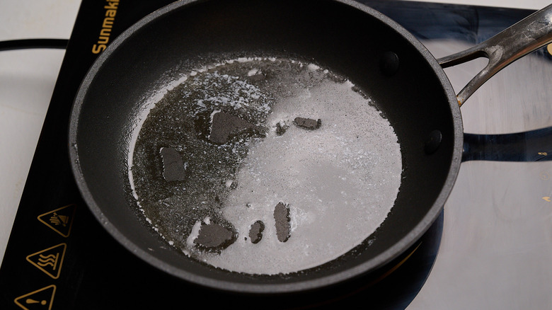 melting butter in a small skillet
