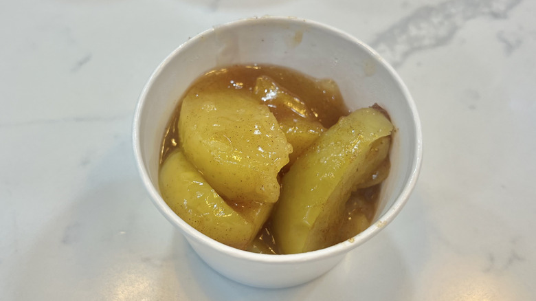Cracker Barrel fried cinnamon apples in a to-go container