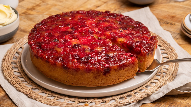 cranberry upside down cake