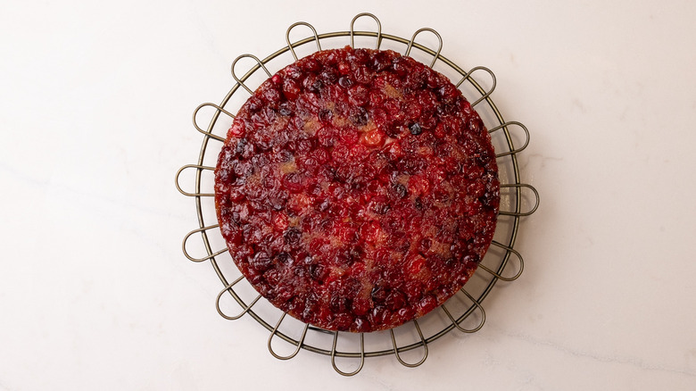 freshly baked upside down cake