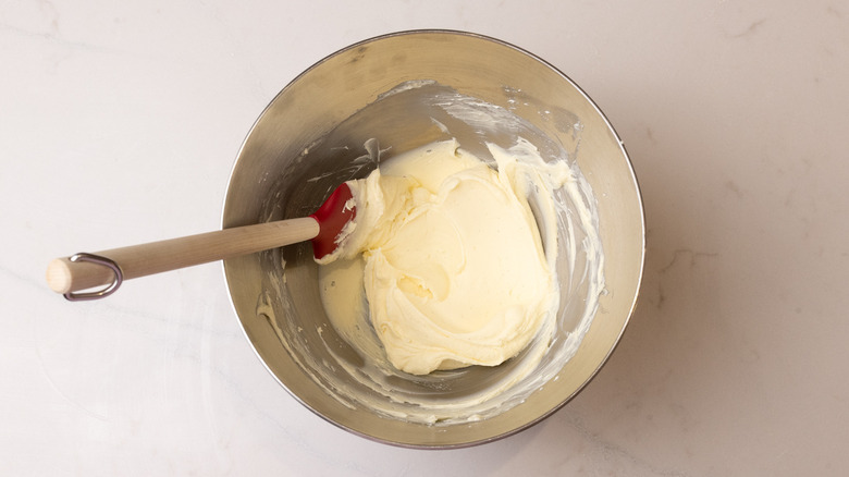 mascarpone cream in a bowl