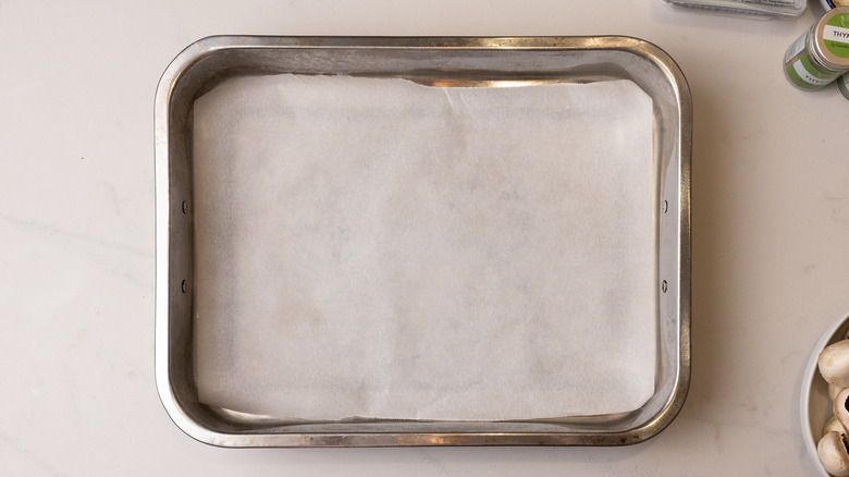 baking sheet lined with parchment paper