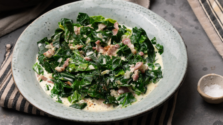 creamed collard greens with bacon