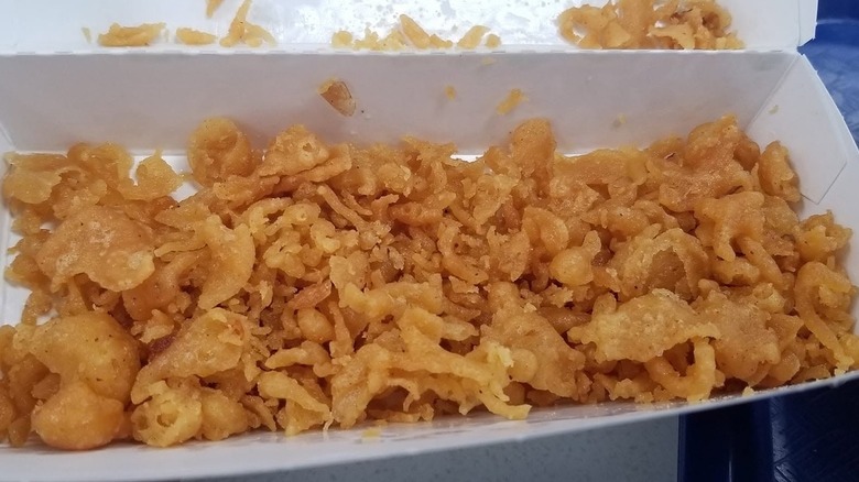 Close up of the crumblies from Long John Silver's in a box