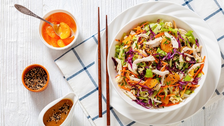 Asian salad with chicken