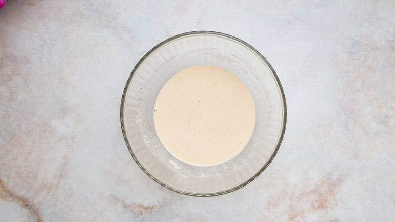 batter in medium glass bowl