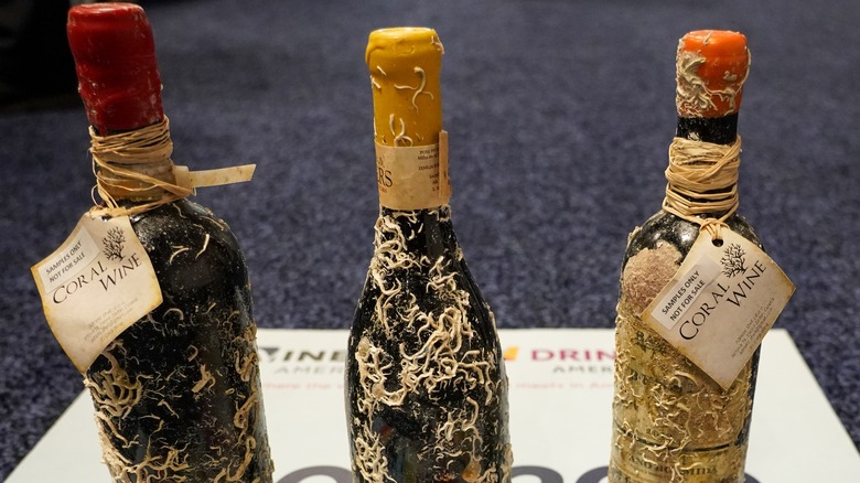 Coral wine at show