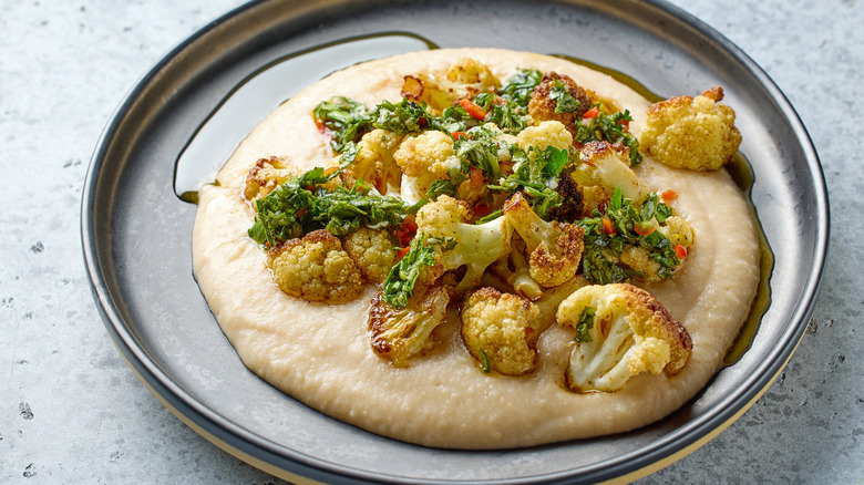 Cooked roasted cauliflower
