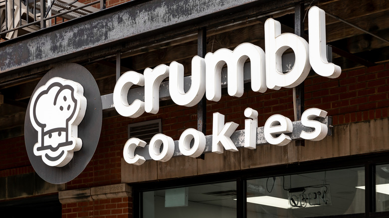 Original Crumbl cookies store sign
