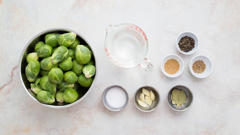 pickled vegetable ingredients on table