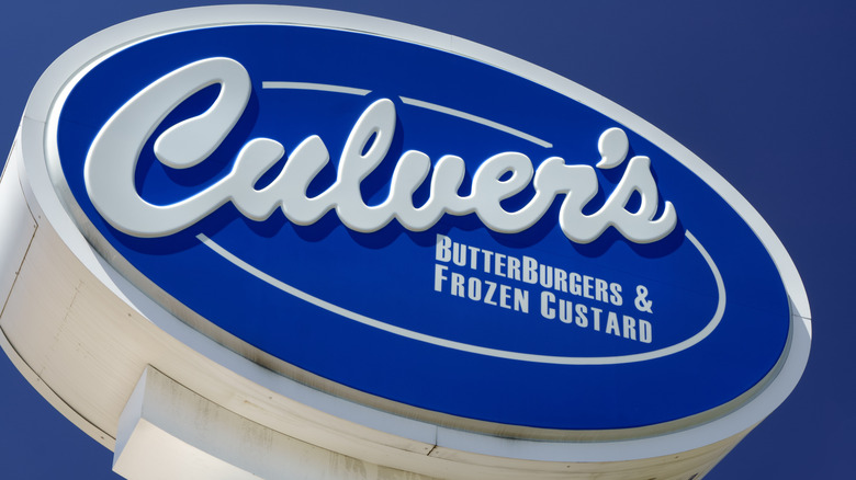 The exterior sign of a Culver's Restaurant location
