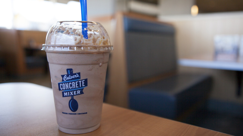 Culver's Concrete Mixer shake on table