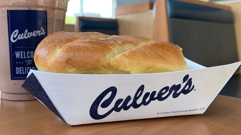 Culver's box with a sandwich and a milkshake
