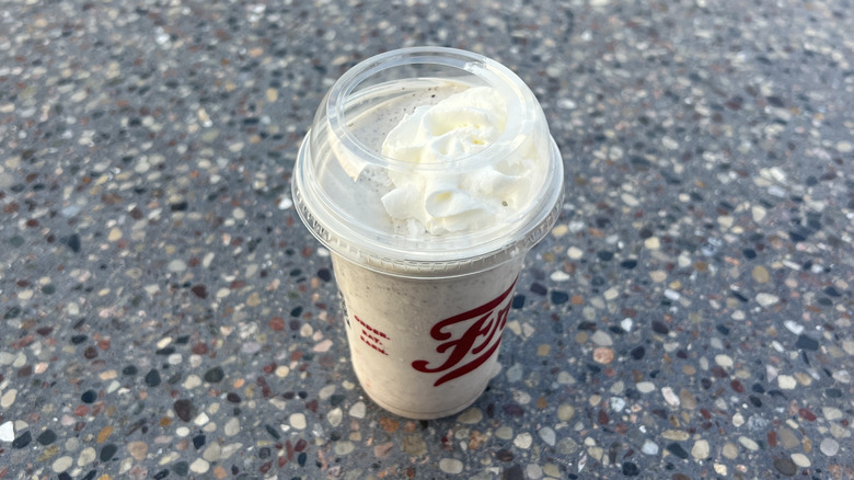 Freddy's Oreo Double Trouble Concrete in plastic cup.