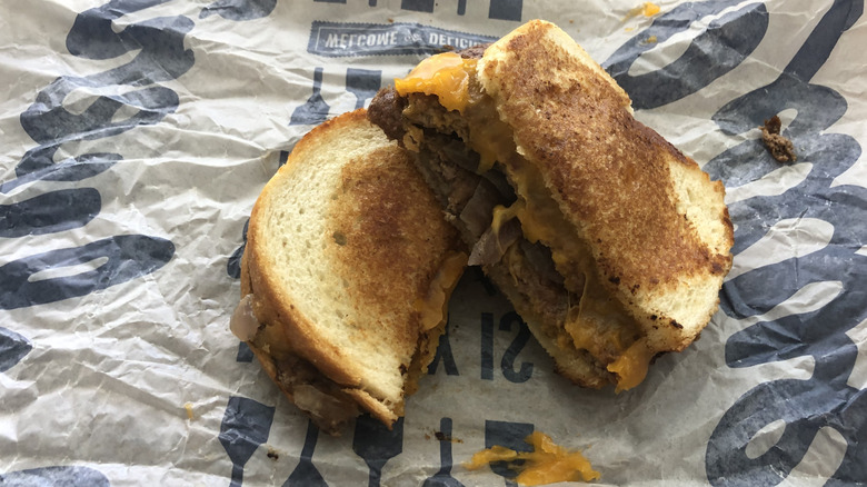 Culver's sourdough melt on wrapper