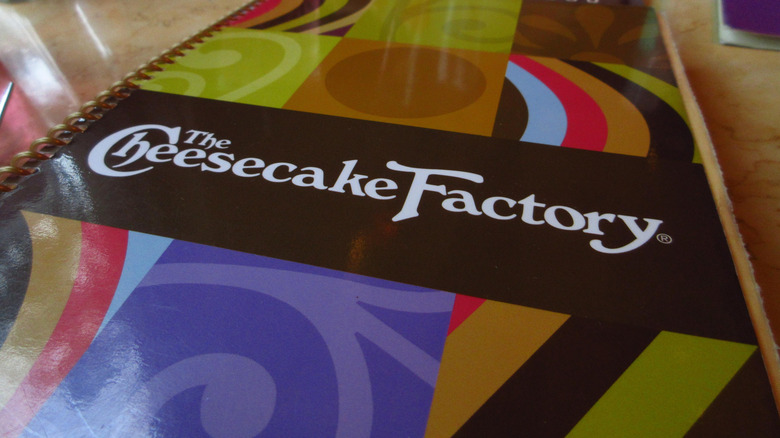 Cheesecake Factory menu