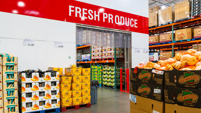 The fresh produce department at Costco