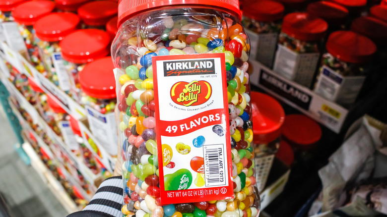 Kirkland Signature-branded Jelly Belly jar