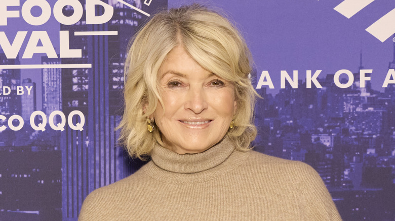 Martha Stewart in beige turtleneck
