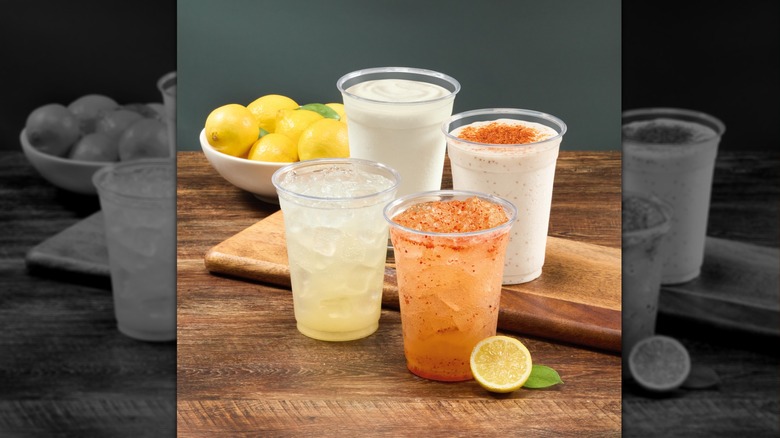 Dairy Queen's Sparklers and Coolers in clear cups.