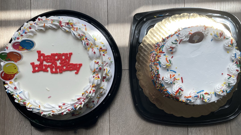Two Ice Cream Cakes overhead