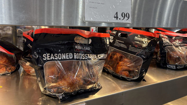 Costco rotisserie chicken display