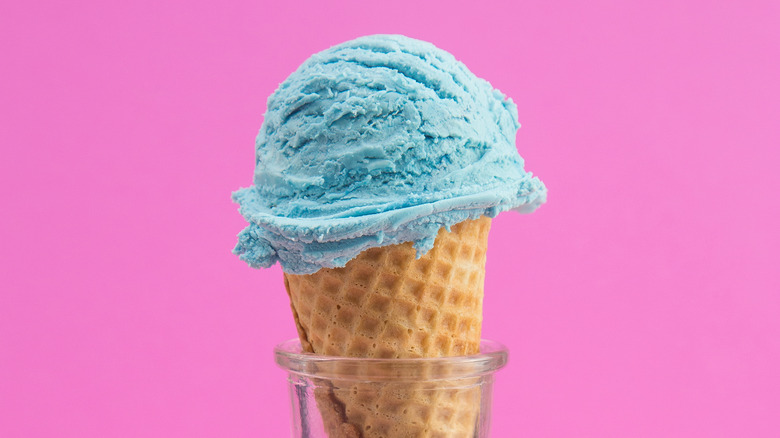 Cone of Blue Moon Ice Cream