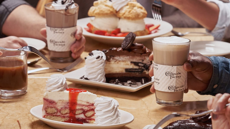 selection of food at The Cheesecake Factory