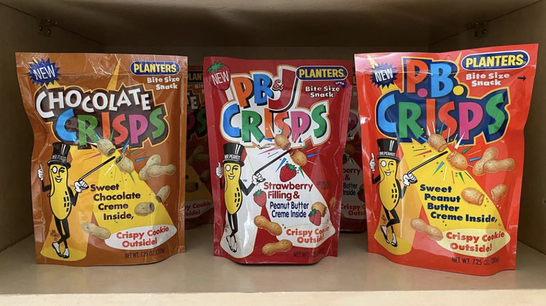 different varieties of P.B. Crisps