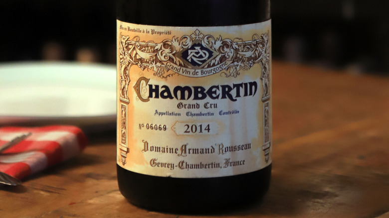 Label for Grand Cru Burgundy