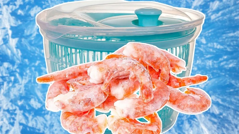 frozen shrimp and salad spinner